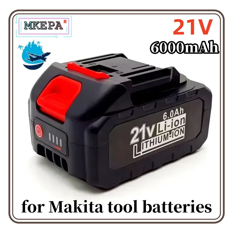 Makita 21V 6.0Ah 18650 lithium-ion battery, high current, high discharge, suitable for electric water gun screwdrivers/drills