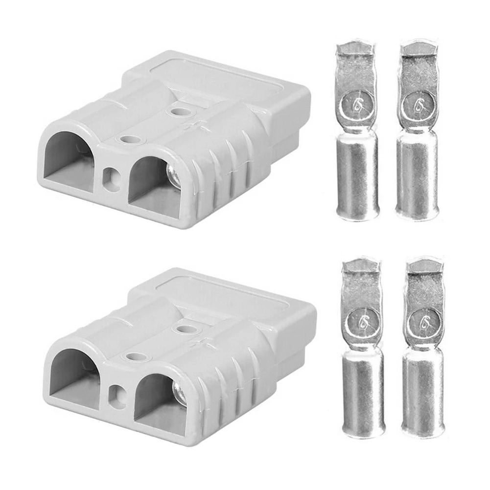 10Pcs for Anderson Style Plug Connectors DC Power Tool 50A 12-24V 6AWG Double Pole with Copper Contact Power Connectors