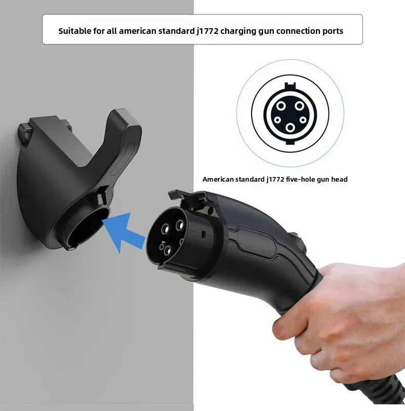 EV-Ladegeräthalterung, tragbare US-EU-Kabelsteckdosen-Ladehalterung, Wandladegerät-Organizer, Wandhalterung, Ständer, Haken – Detail 3
