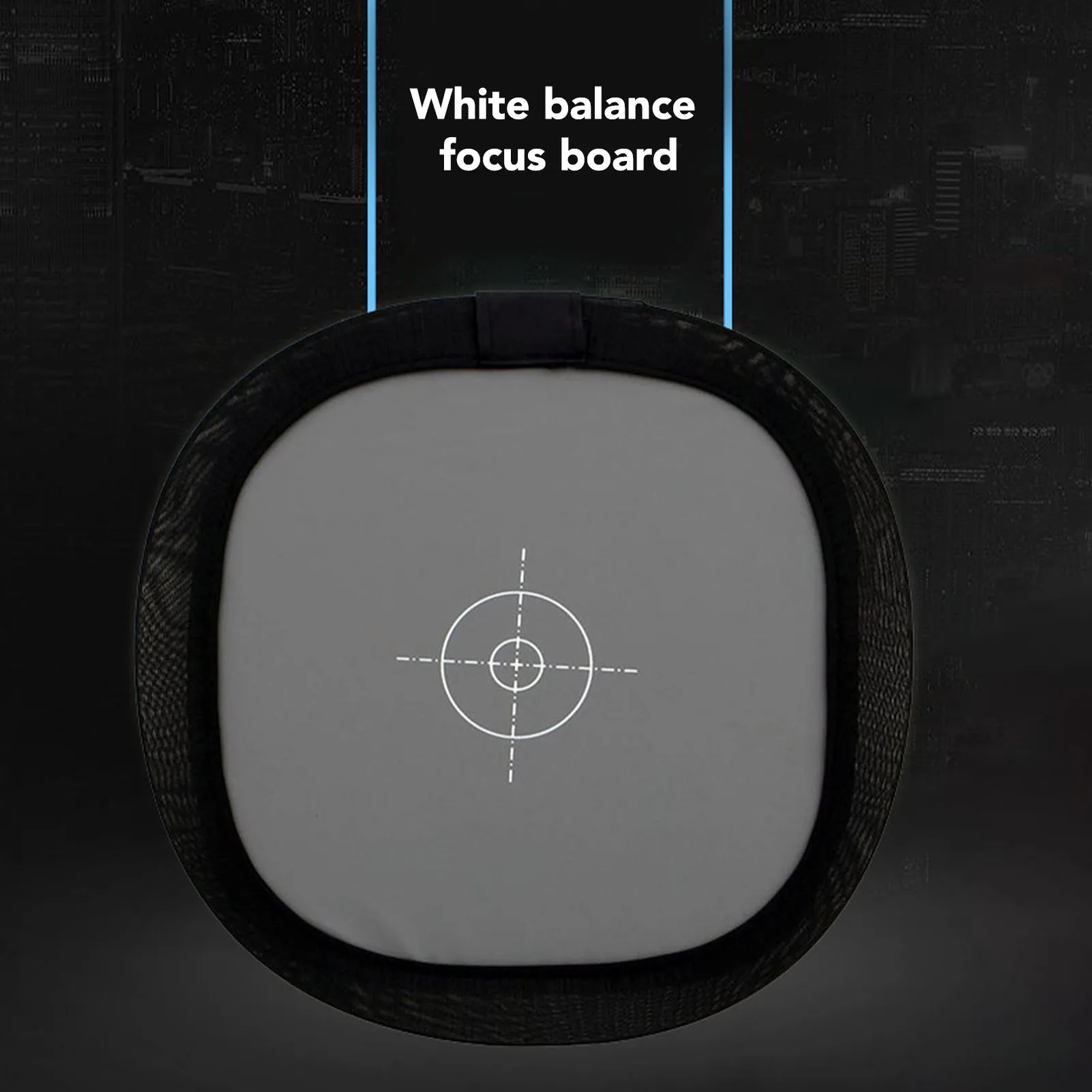 Focus Board Grey Card White Balance Board Foldable Auxiliary Focus Scale Fill Light Function with Carry Pouch for Photography