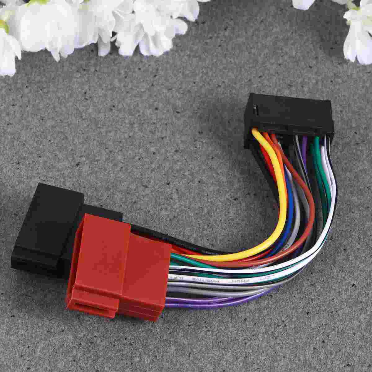 Replacement Heat-resistant 16 Pin to Adapter Wire Harness CD DVD Player Radio Stereo Cable Adapter