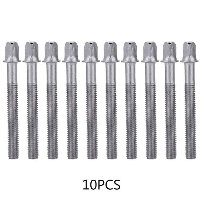 10 Pcs Drum Blot Tension Rods Screws Durable Metal Drum Tight Screws Musical Instrument Accessory Easy to Install