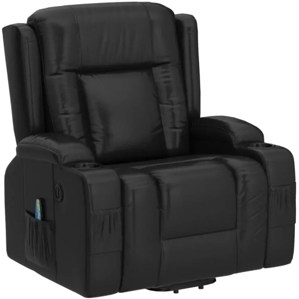 Reclining Sofas PU Leather Electric Power Lift Chair, Recliner Massage Chair, Adjustable Furniture for Back