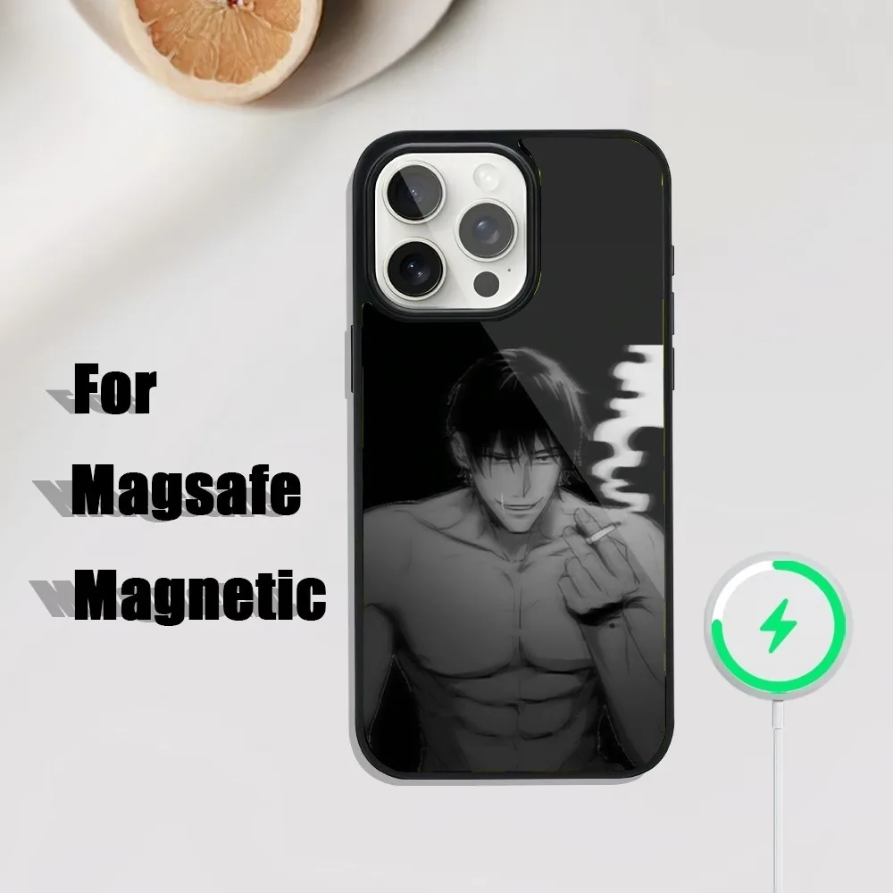 Toji Fushiguro J-Jujutsu K-Kaisen Phone Case For iPhone 16,15,14,13,12,11,Plus,Pro,Max Mini Magsafe Magnetic Wireless Charging