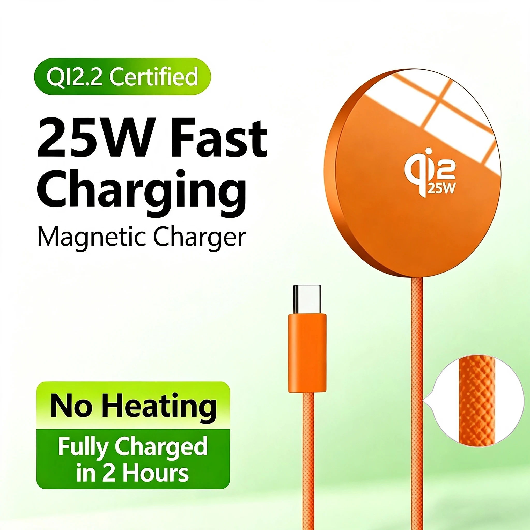 New Qi2.2 Magnetic Charger For 25W Super Wireless Fast Charging For iPhone 18 17 16 15 14 13 12 Pro Max Samsung S25 S24 S23