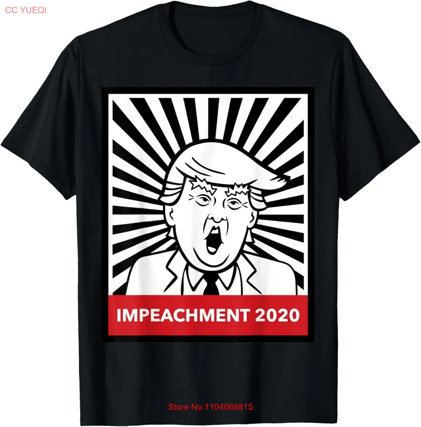 U.S. President Donald Trump Impeachment 2020 Resist T-Shirt Small, Black