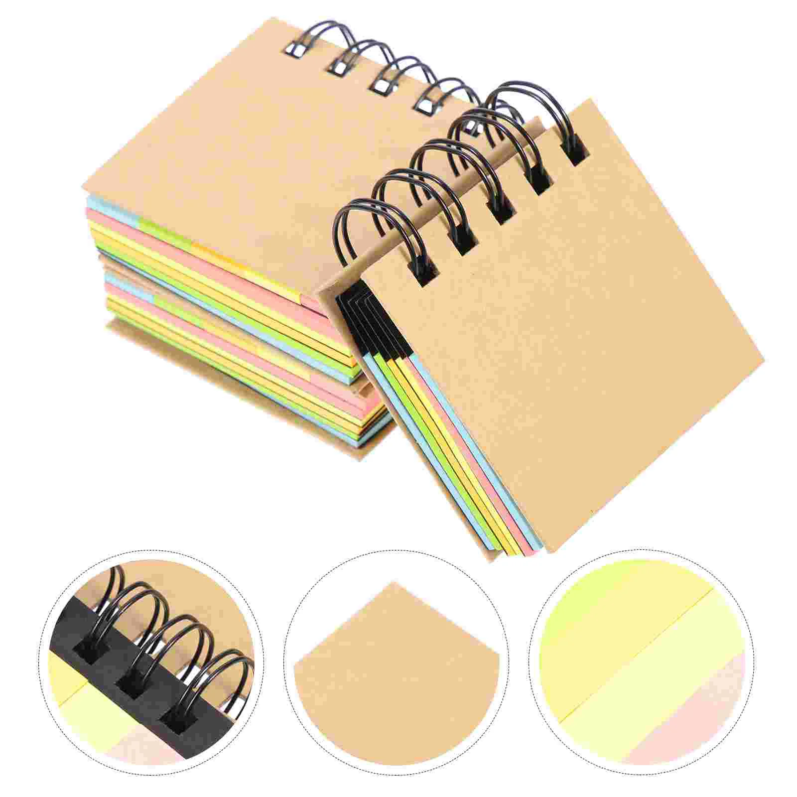 

3 Pcs Portable Notepad Household Writing Memorandum Multi-function Coil Double Offset Paper Small Daily Office