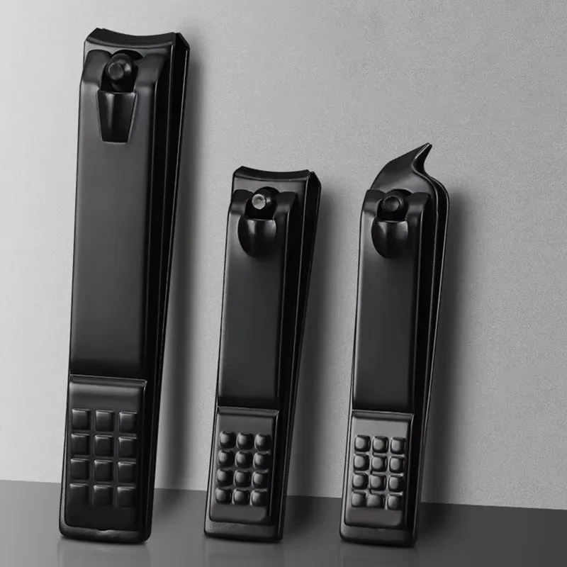 

1/3pcs Black Nail Clippers Stainless Steel Nail Cutter Thick Scissor Plier Toenail Fingernail Professional Manicure Trimmer