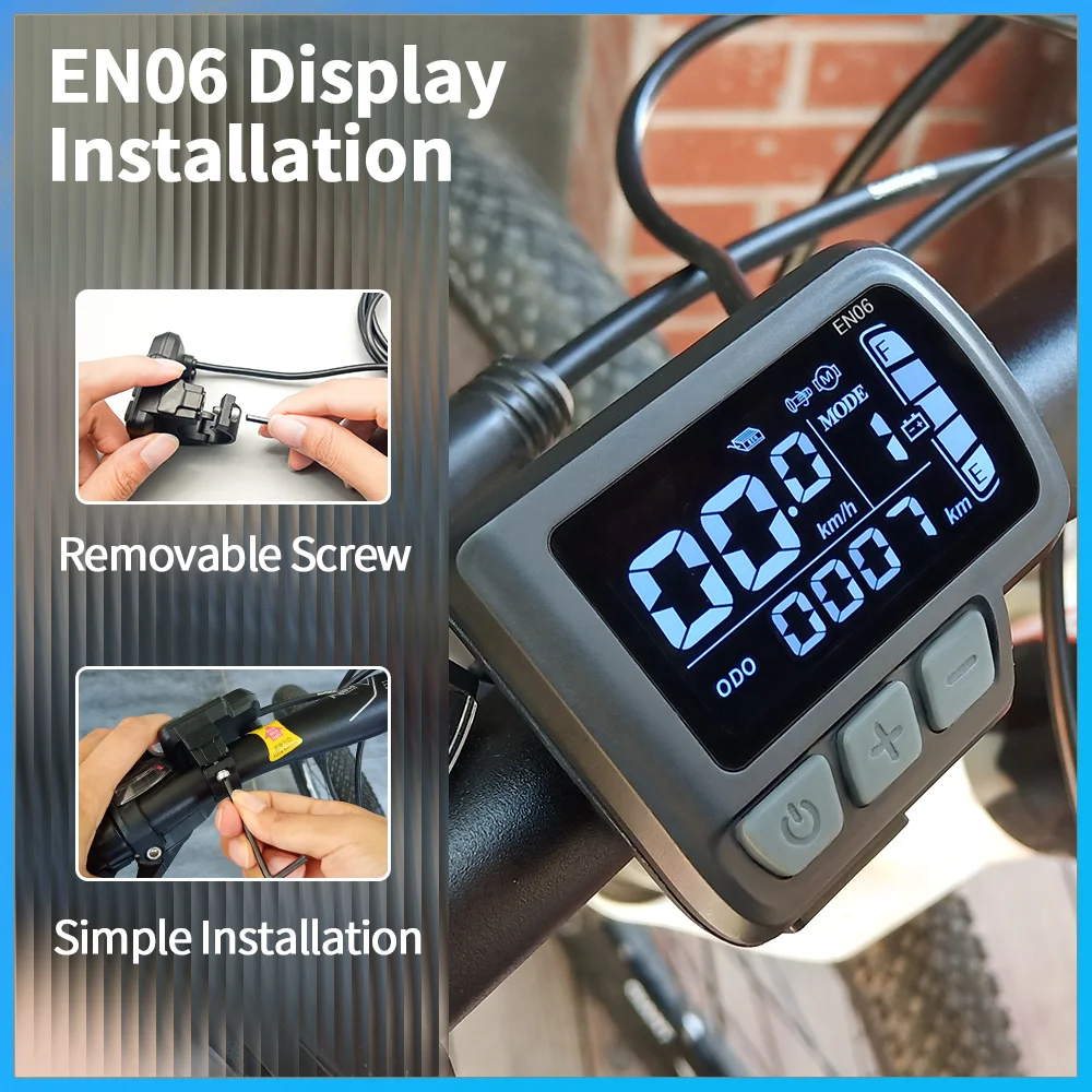 JN EN06 Communication Protocol No.2 Electric Bicycle LCD Display Instrument with USB Interface Mountain Bike Scooter Waterproof image 2