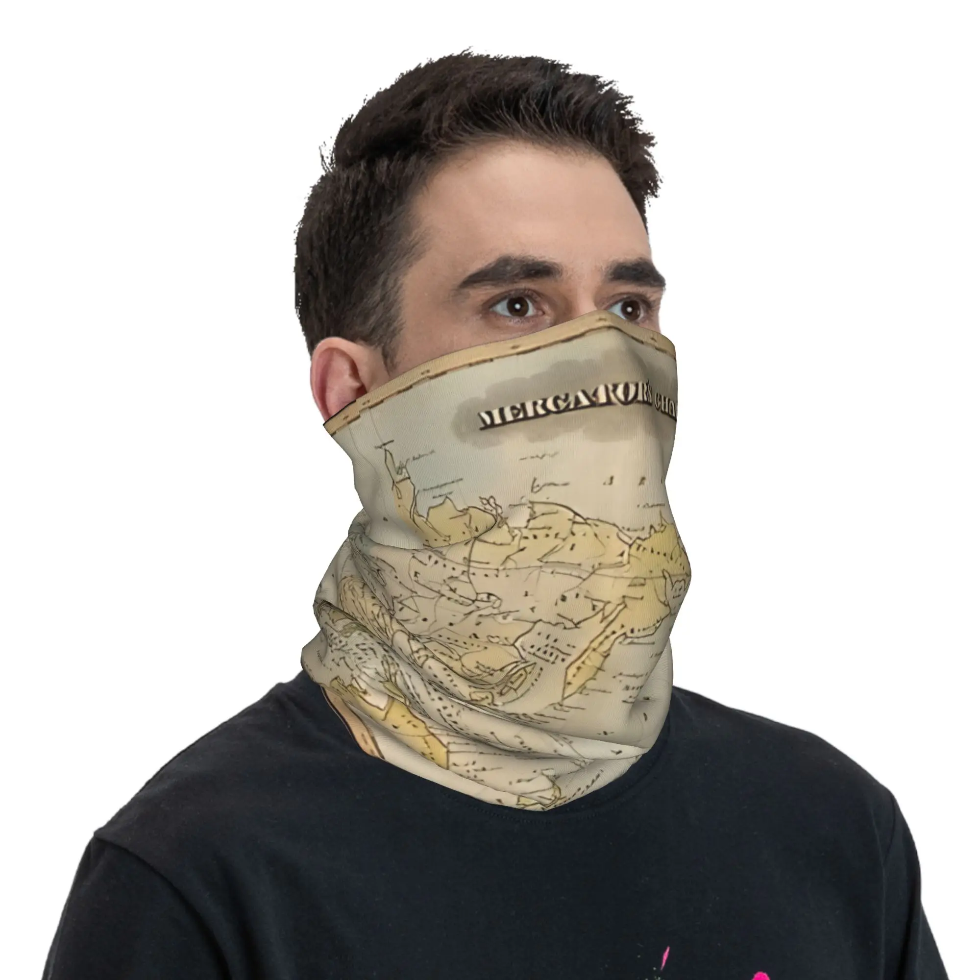 Vintage Map of The World Balaclava Running Cycling Mask Sun Protection Soft Motorcycle Face Cover Mask Autumn Fashion Scarves