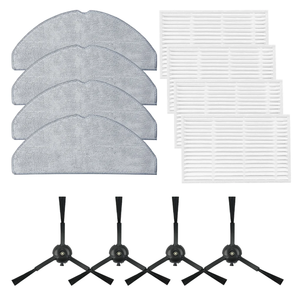 HEPA Filter Side Brush and Mop Cloth Kit Compatible with For lubluelu for l40 B40 L15 Ultra L15 Max Vacuum Cleaners