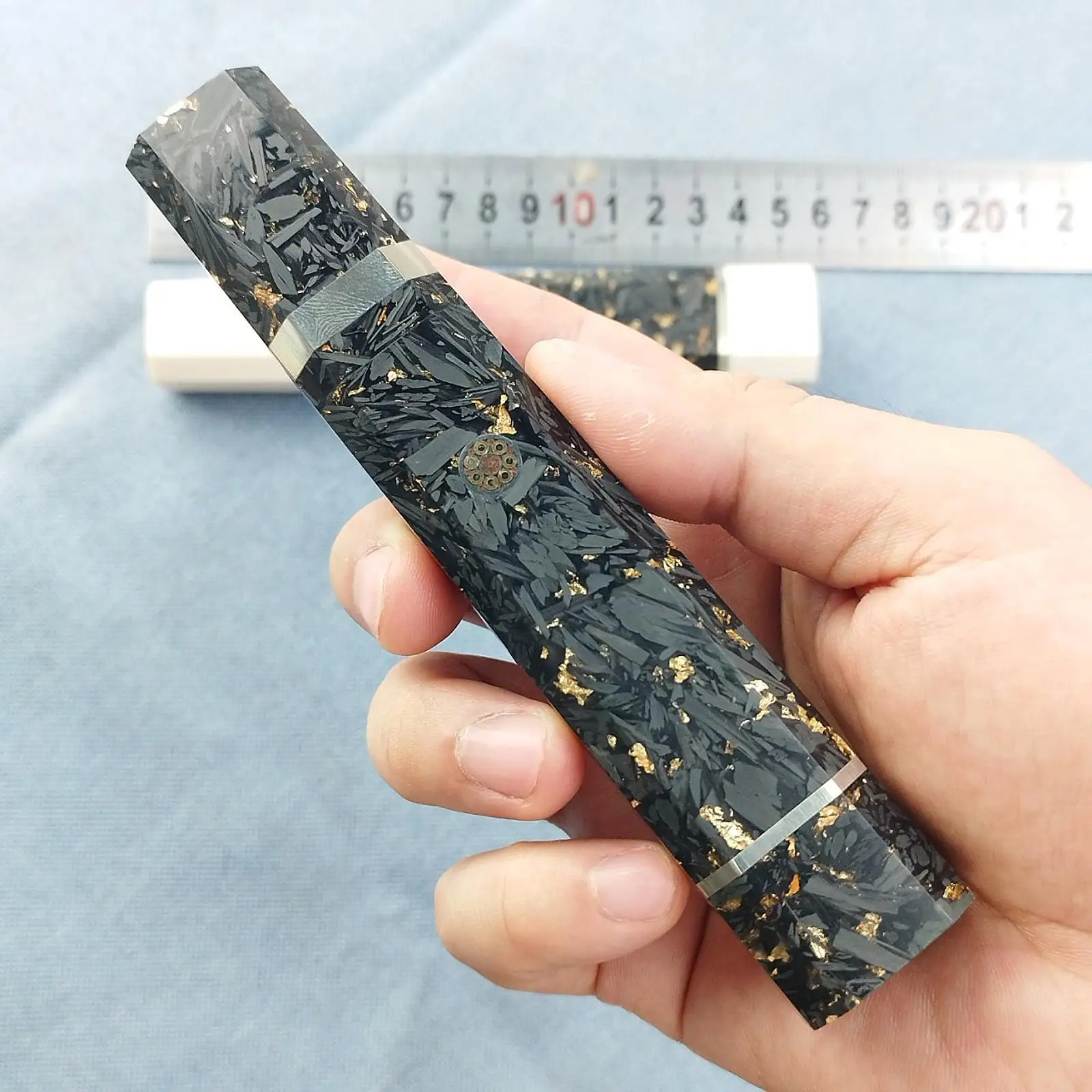 

Рукоятка для кухонного ножа, из углеродного волокна, для ремонта и замены, восьмиугольная, для ножей шеф-повара, для ножей для сашими, для домашнего использования