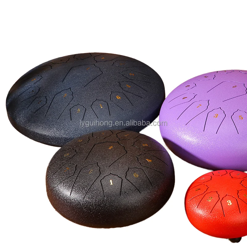 Hooqu Steel Tongue Drum 12 Inch 13 Tone Ethereal Hand Drum And Steel Tongue