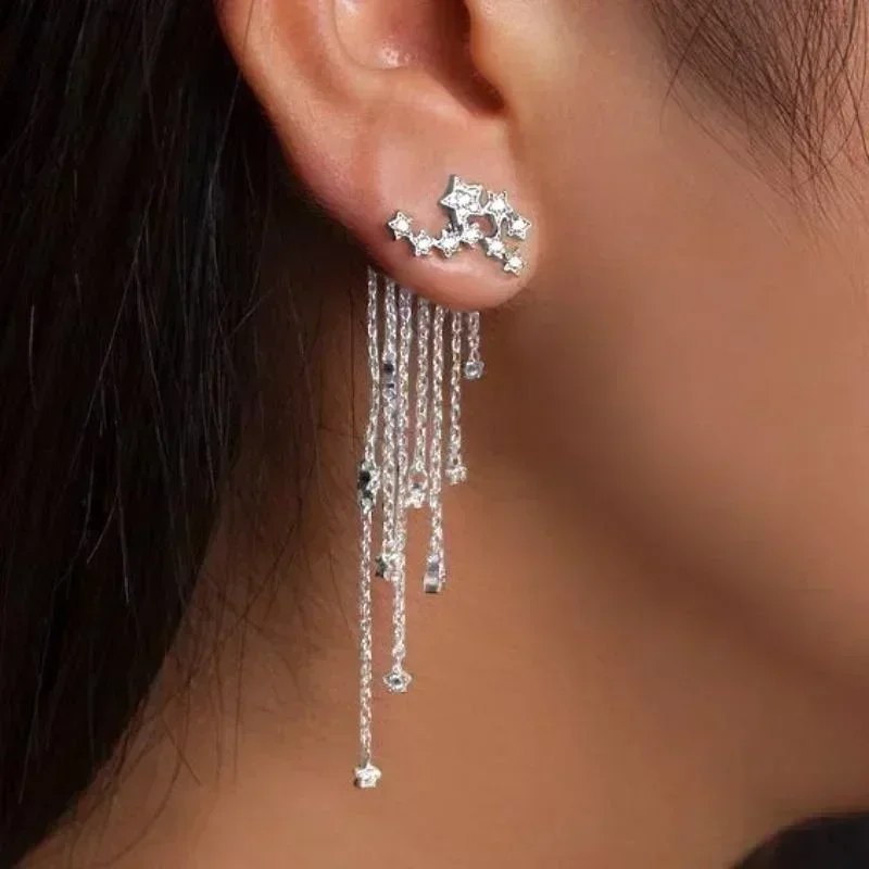 Fashion Summer Stud Drop Dangle Tassel Earrings Lady Elegant Club Dress Earring Jewelry Accessories Creative Gifts Decoration
