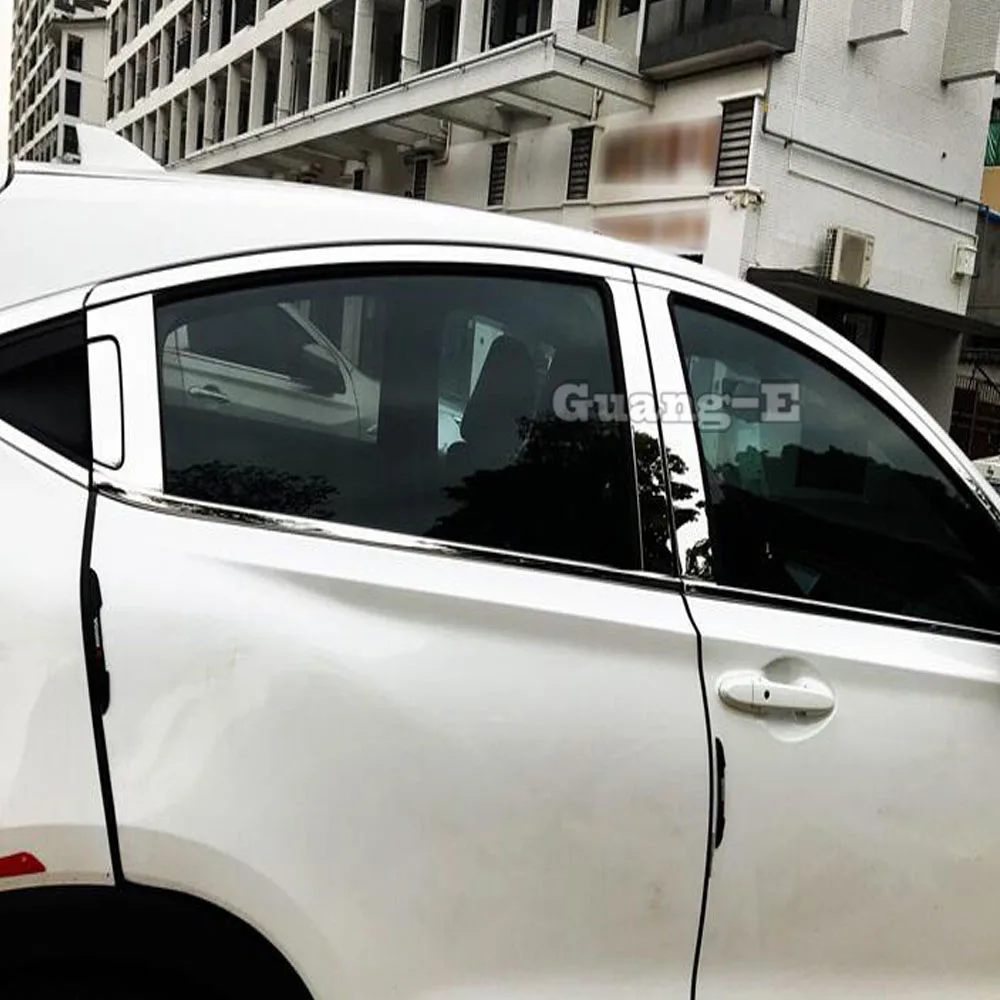 

Car Stick Steel Glass Window Garnish Pillar Middle Column Strip Trim Panel For Honda HR-V HRV Vezel 2014 2015 2016 2017 2018