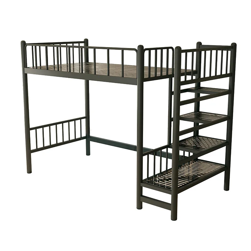 

Stainless steel bunk bed small apartment combination household duplex second floor elevated single under