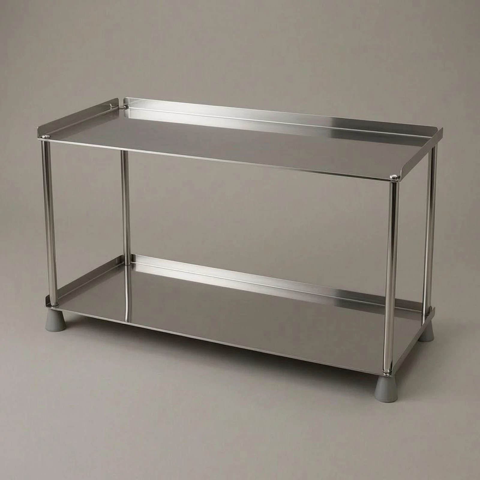 Stainless Steel Countertop Rack Rust-Proof Open Frame Countertop Shelf Household Storage No Installation
