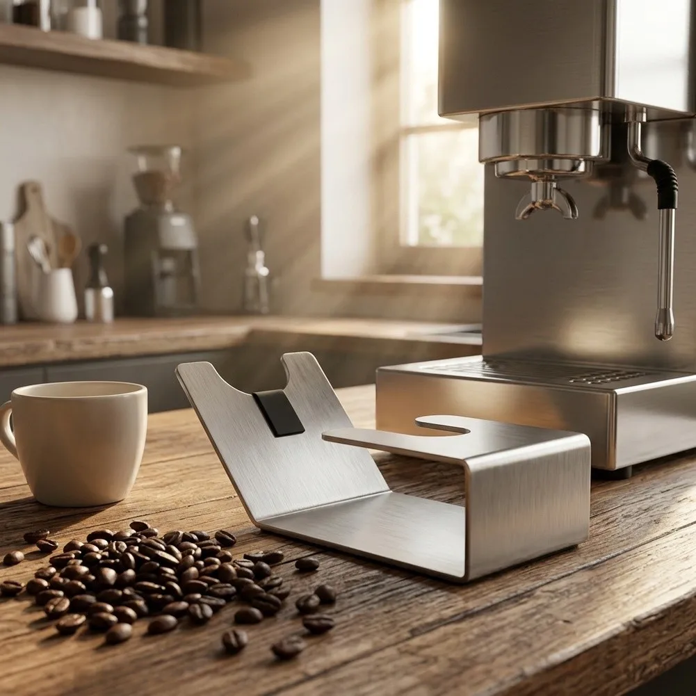 For Espresso Portafilter Stand Holder Stainless Steel for 51mm 53mm 58mm Portafilters Anti Shake Base for Home or Cafe Use