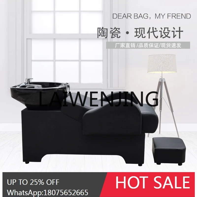 RWJ Factory Direct Sales Flushing Bed Ceramic Basin Hair Salon for Hair Salon