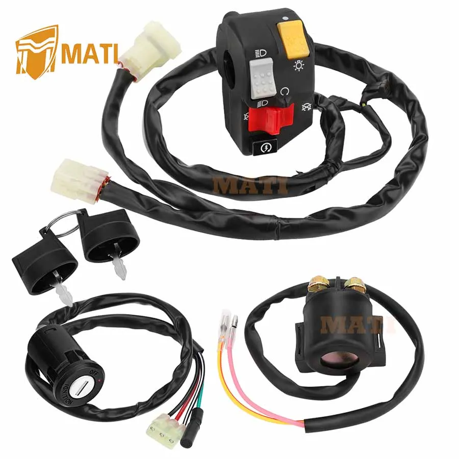 Handlebar Key Starter Relay Switch Kit for Honda TRX400EX 400EX Sportrax 1999-2004 35020-HN1-000 35100-HN1-000 35850-HM3-000