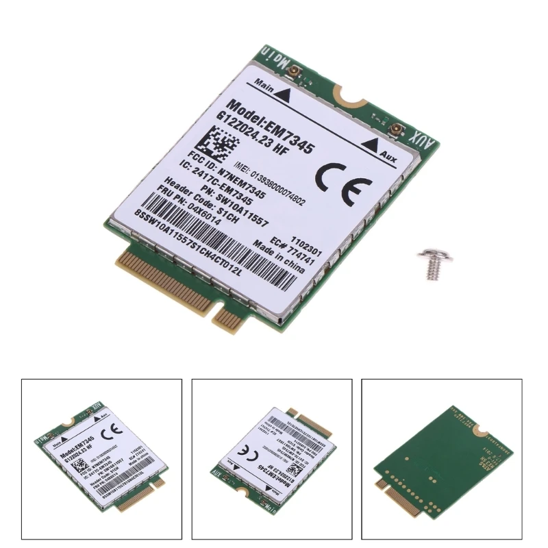 EM7345 بطاقة 4G LTE وحدة بطاقة WWAN ، وحدة مخصصة 4G لينوفو ثينك باد X240 T440 T440P X250 T450 LTE 4G