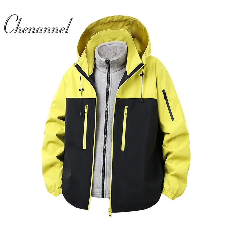 

High Quality Charge Jacket Outdoor Waterproof Camping Multifunctional Jacket Casual Fashion Hooded Multi-Pocket Windbreaker 4XL
