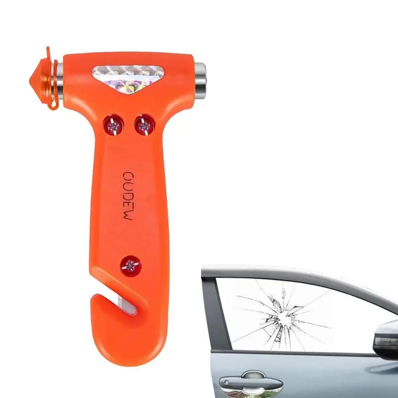 Car Glass Breaker 2 In 1 Safety Hammer And Window Breaker Tool Life-Saving Tool With High-hardness Tungsten Steel Tip For Auto