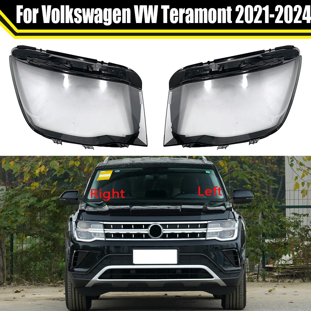 

Car Headlight Cover Lens Glass Shell Headlamp Transparent Lampshade Auto Light Lamp Caps For Volkswagen VW Teramont 2021-2024