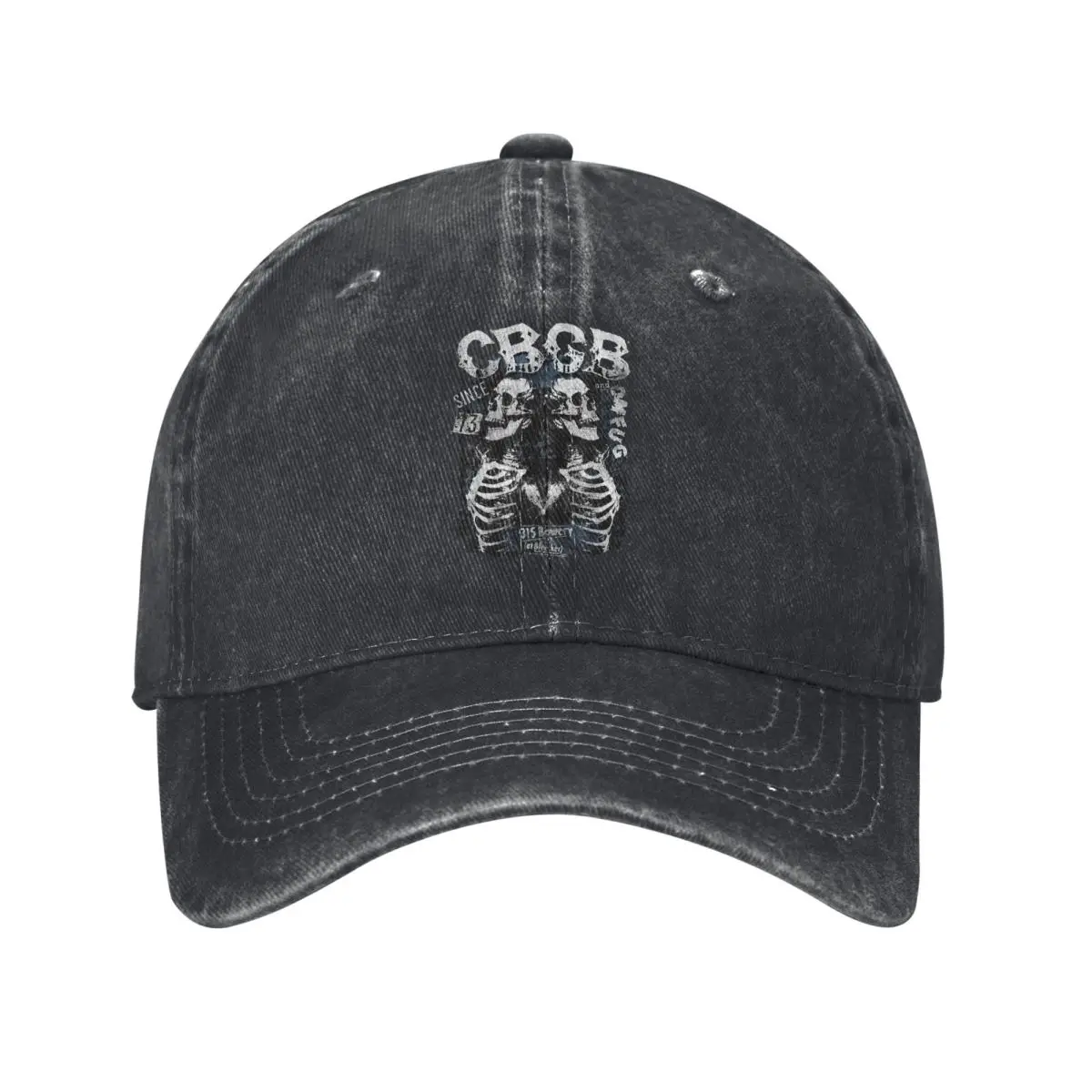 

CBGB, Skeleton Graphic, Since 1973 demin Cap Breathable Design Caps Men Baseball Cap For Men