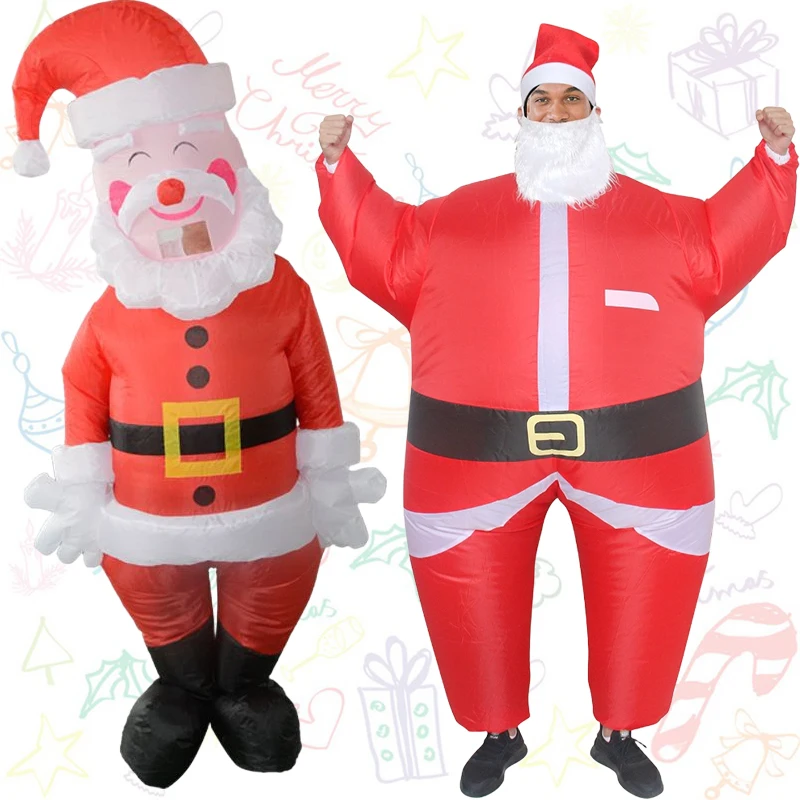 الكلاسيكية الكبار سانتا كلوز نفخ زي عيد الميلاد عطلة حفلة تأثيري حلي 2025 جديد الخيال مضحك مهرجان زي #2