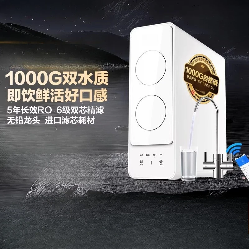 Water Purifier, Household Kitchen Direct Drinking Machine, Reverse Osmosis Tap Water Filtration 1000G Heating Integrated