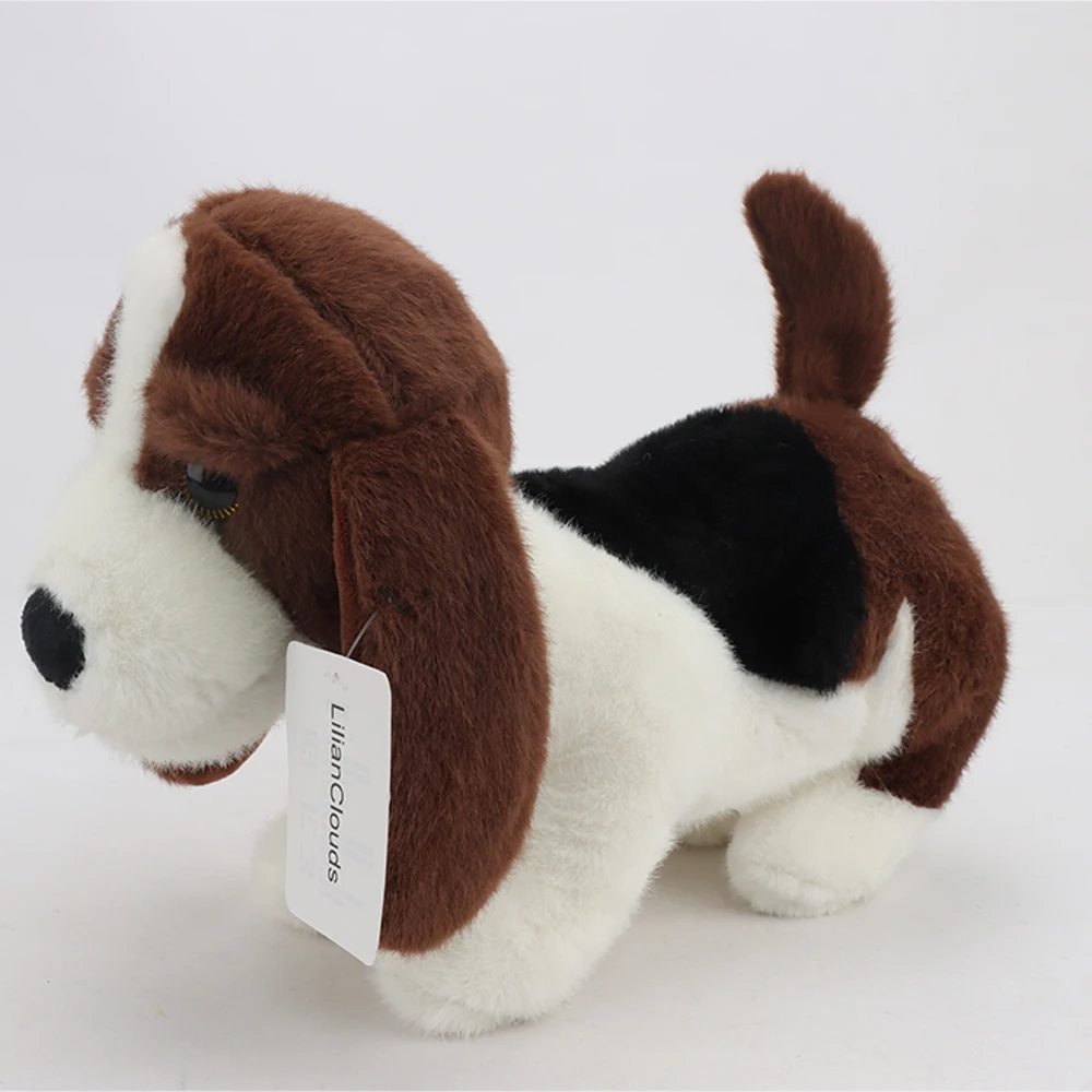 LilianClouds Basset Hound Plush Stuffed Animal - Ultra-Soft Cuddly Toy for Kids, Adorable Pet Dog Doll,Birthday Gift for Family