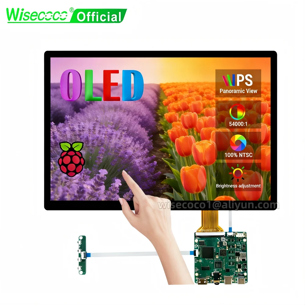 Wisecoco 10.5 inch OLED AMOLED Display IPS 60Hz Touchscreen For Raspberry Pi Laptop Mac Xbox PS4/5 Switch 100%SRGB 2560x1600