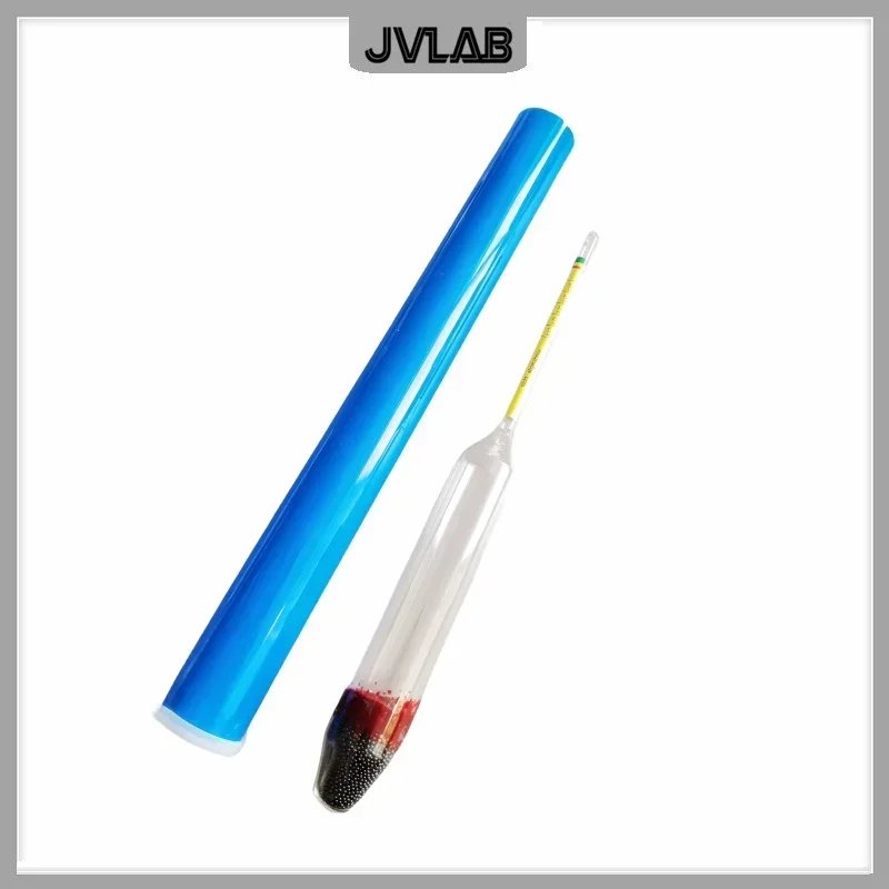 Milk Densimeter 15-40 for Temperature and Density Measurement Milk Hydrometer Glass Float Thermometer