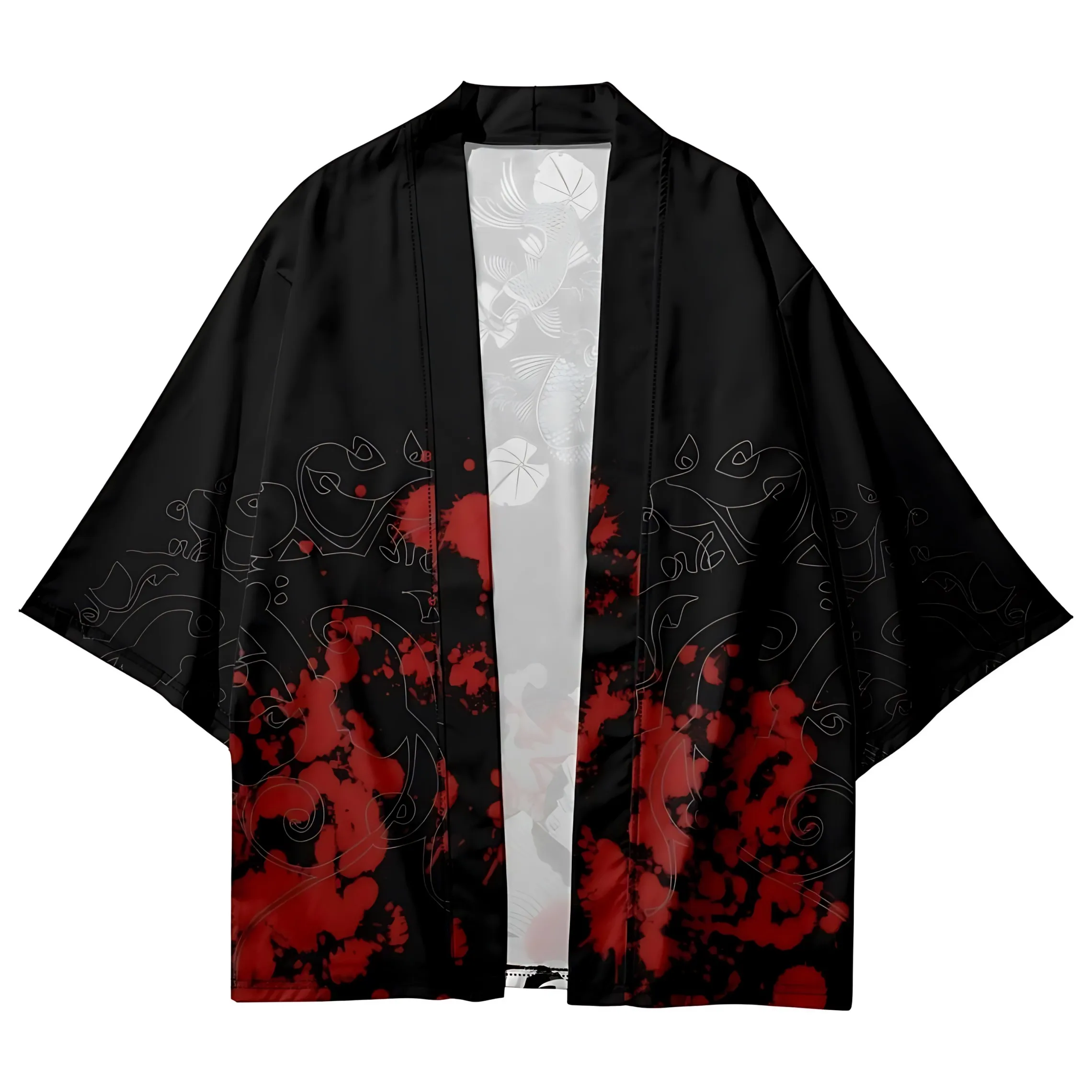 Kimono Pria Musim Panas 2026 Pola Cetak 3D Bernapas Ringan Kasual Fashion Pakaian Pria Outdoor