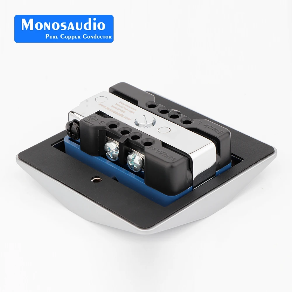 Monosaudio-Prise de courant murale, P86 + ug 1G/R, cuivre rouge pur, plaqué or/rhodium, US AC, 20A, 125V AC