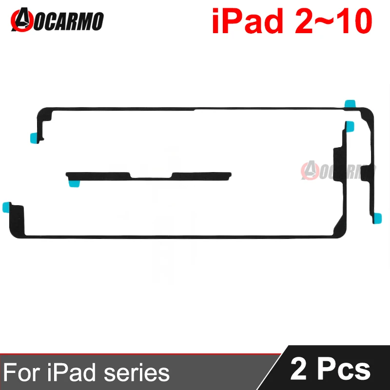 Aocarmo Do Apple iPad 2/3/4/5/6/7/8/9/10 9.7'' 10.2'' 10.9'' cala Przedni Ekran Dotykowy LCD z Klejem, Części Zamienne do Naprawy