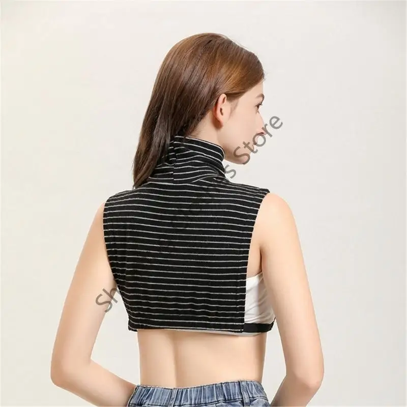 M68a تنفس مخطط فو فو المرتفع الرقبة قابلة للفصل الديكور متعدد الاستخدامات