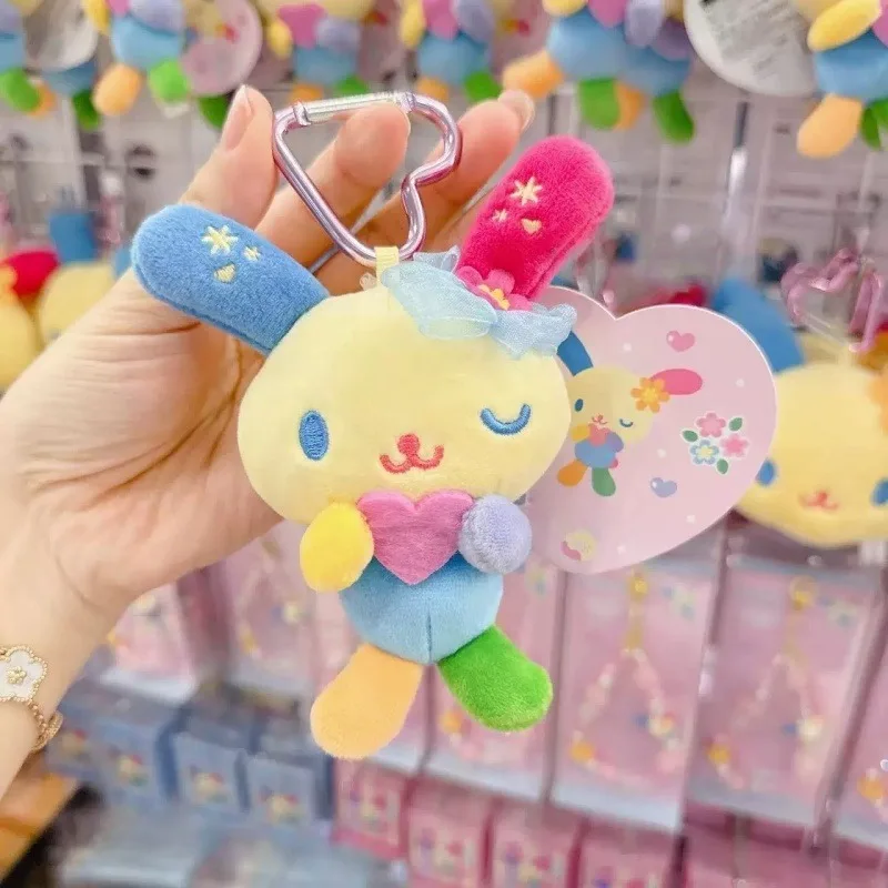 Kawaii Sanrio, милая застежка-сердце usahana Wink, плюшевая кукла, брелки для девочек, ситцевый кролик, пушистая сумка, подвеска, мягкий кролик, плюшевые подарки