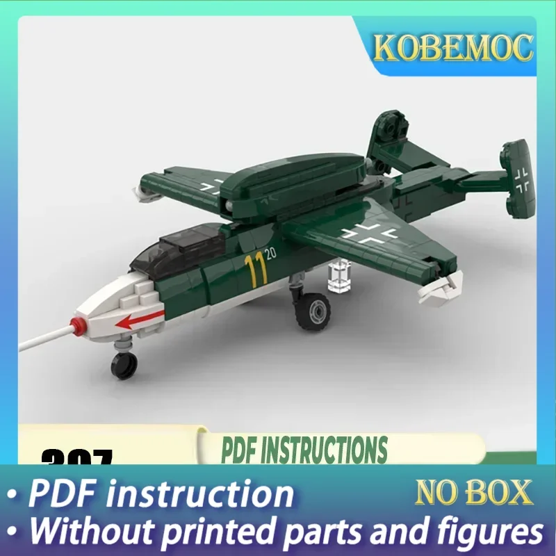 

Military Model Moc Building Bricks 1:35 Scale He 162 Salamander Fighter Technology Blocks Gifts Christmas Toys DIY Sets Assembly