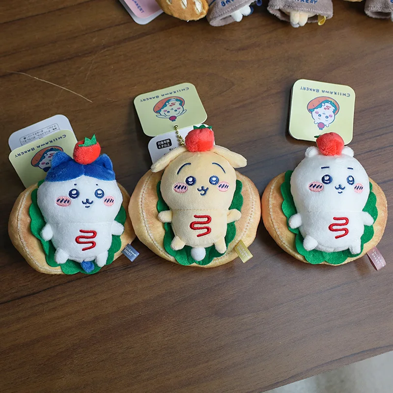 12 سنتيمتر Kawaii اليابانية Chiikawa مخبز الموظفين طبعة محدودة ساندويتش هوت دوج الكرتون ليتل ثمانية الولايات المتحدة الأمريكية Chijii أفخم قلادة