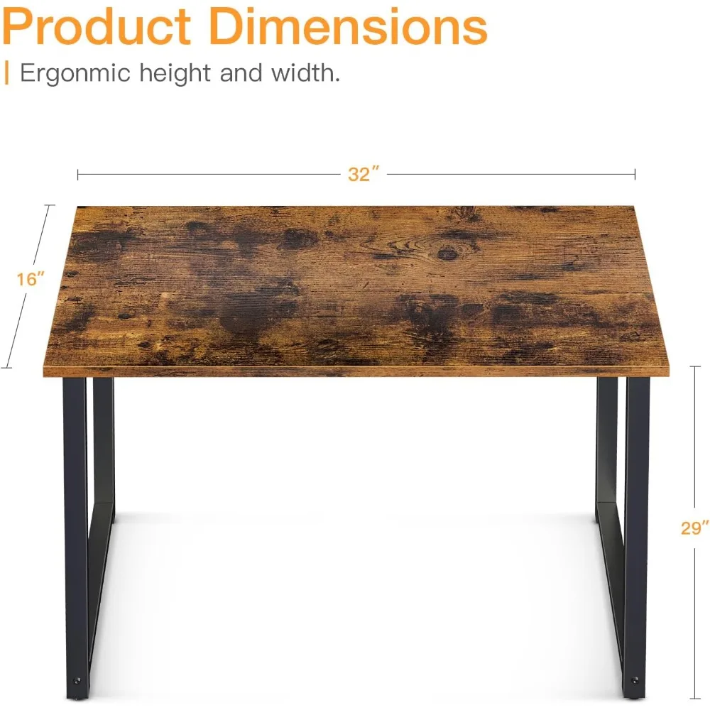 32-дюймовый современный стол для домашнего офиса, письменный стол для студентов в минималистском стиле для учебы и работы