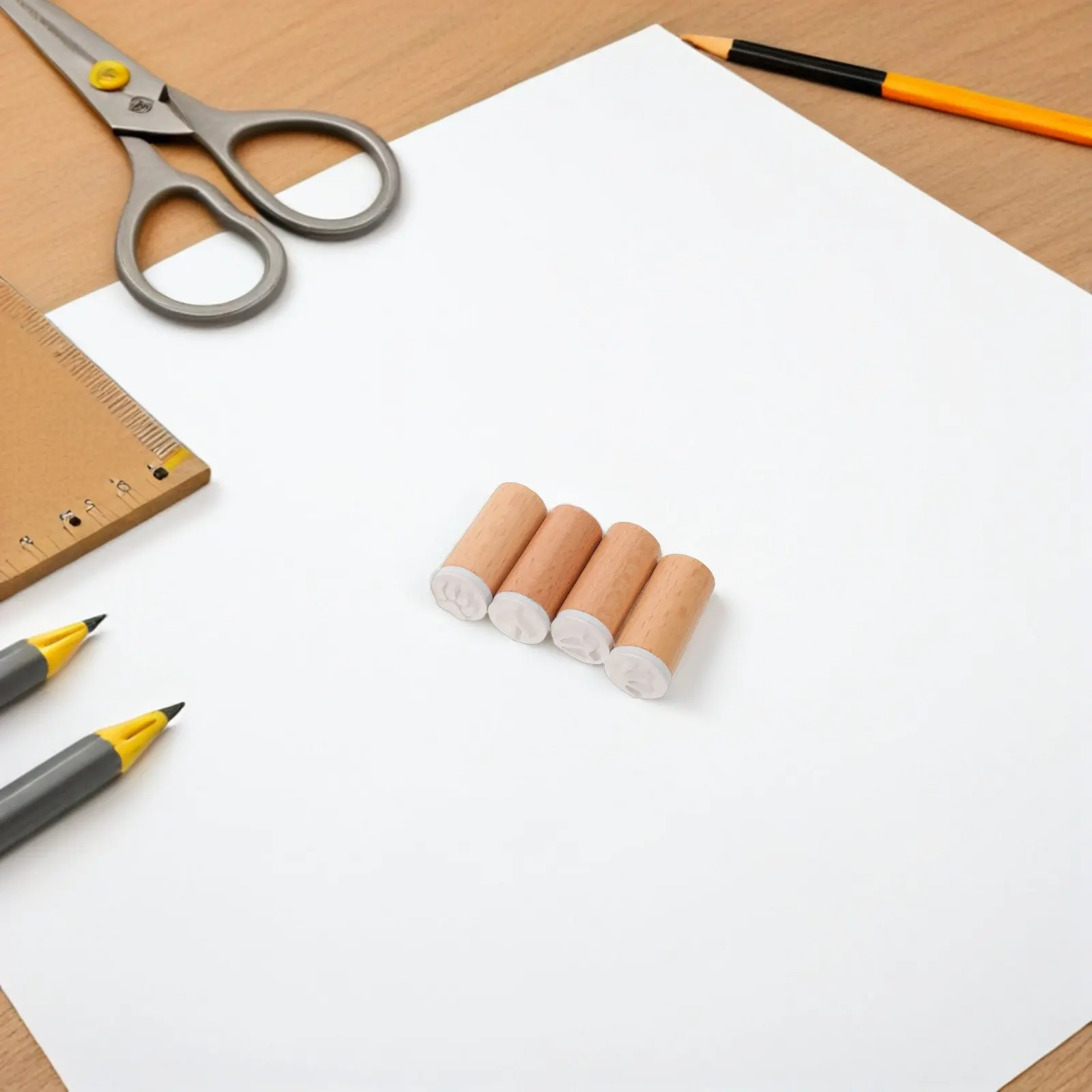 

Набор из 6 деревянных штампов с отпечатками лап животных для скрапбукинга, дневников, открыток, для детей и учителей