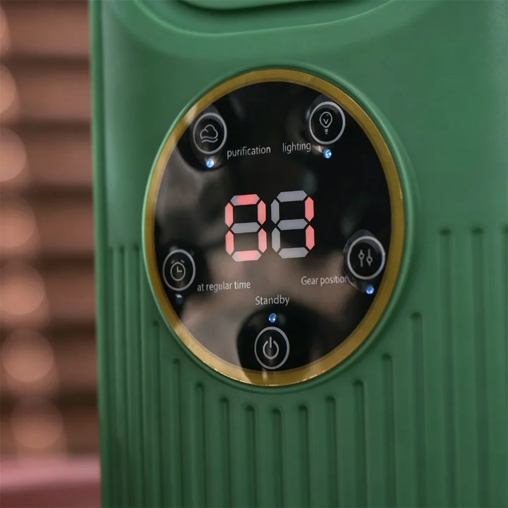 6 Speed Portable Air Cooler Bladeless Design Silent Timer Leafless Fan Compact Lightweight Adjustable Wind Speeds Cooling Fan