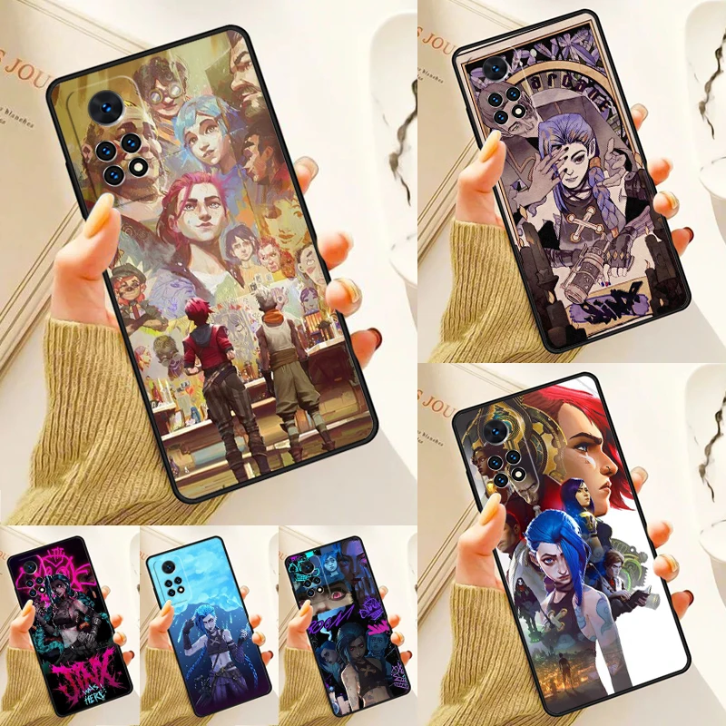 Arcane Jinx Case For Samsung Galaxy S24 Plus S23 S20 S21FE Lite S22 Ultra Note 20 S8 S9 S10 Phone Coque