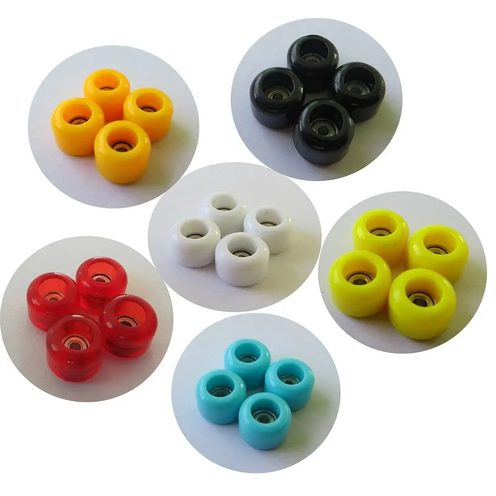 1/4Pcs Durable Professional Bearing Wheel Urethane Mini Fingerboard Wheels PU+Metal CNC Finger Skate Board Accessory