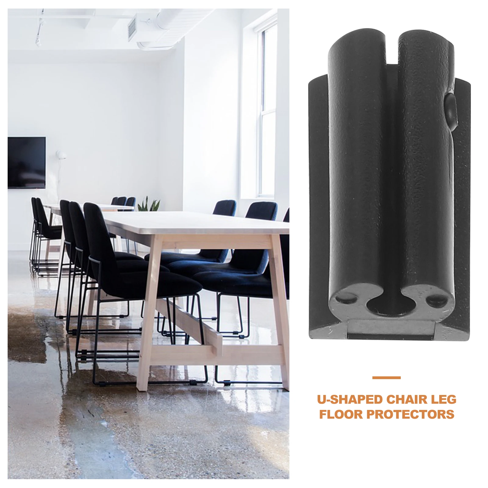 

50Pcs Non-Slip Chair Leg Tips Caps Plastic Floor Protectors Easy Install for Various Chairs Metal Chair Leg Floor Protectors