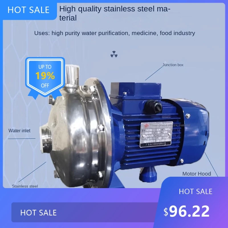 

0728 750W Stainless Steel Centrifugal Water Pump 2Wb70/075 Sanitary Beverage Pump for Pressure Boiler Water Supply