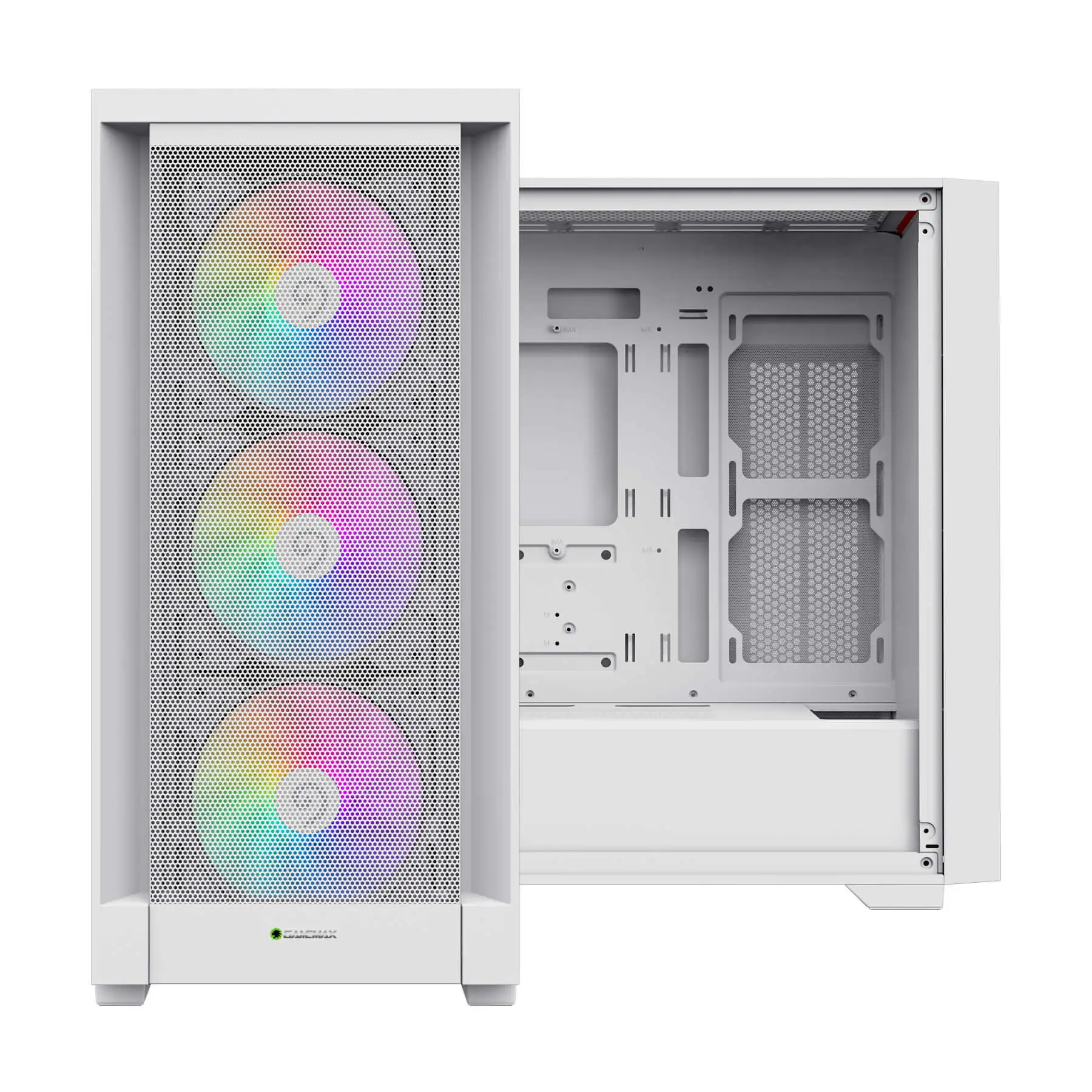 Cabinet Gamemax Tower Matx Glass Defender White