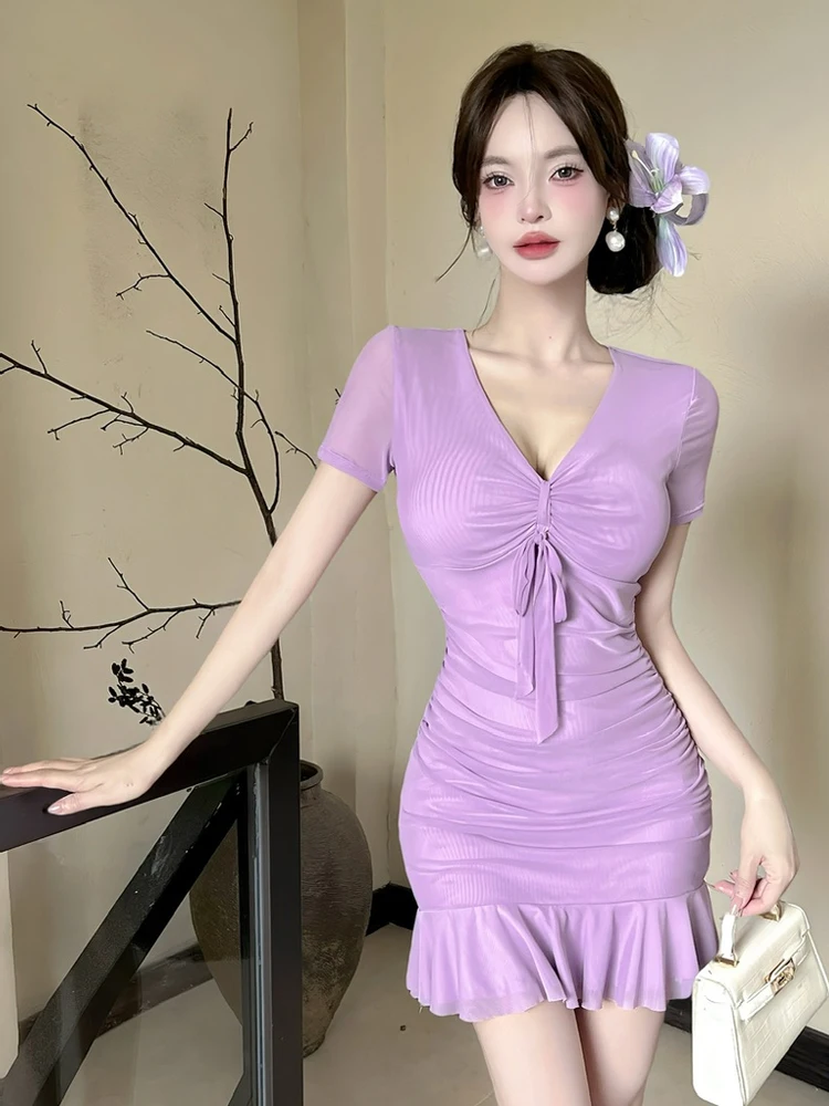 

Сексуальная облегающая блузка с V-образным вырезом и коротким рукавом, подчеркивающая фигуру, летняя женская модель